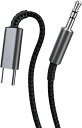 aux ケーブル タイプc 1.28M【 Type-C to φ3.5mm 】 プレミアムオーディオケーブル ヘッドフォンアダプター 変換ケーブル 車載用 音楽再生 高耐久 タイプC 変換 AUXケーブルi Pod、i Phone、i Pad、ホー