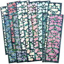 moin moin シール 12種12枚 セット 薔薇 バラ ローズ 大量 ミニ デコレーション キラキラ ラメ リボン 透明 カラフル 小さめ 推し色 花 フラワー/レッド パープル グリーン アクア ブルー ブラッ