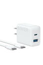 Anker Charger (20W, 2-Port) with USB-C & USB-C ケーブル 20W USB-C&USB-Cケーブル付属 2ポート急速充電器)【PSE技術基準適合/USB PD対応/PowerIQ搭載/コンパクトサイズ】 Android スマートフォン iPad その他 各種