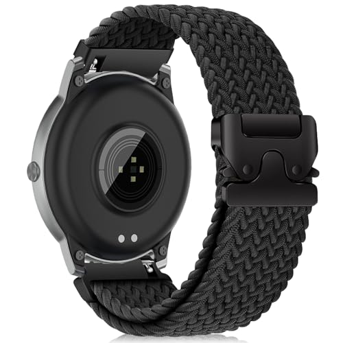 [RanBluu] 22mm 20mm バンド 交換バンド 22ミリ 20ミリ スマートウォッチ 交換ベルト 替えベルト 時計バンド 伸縮性 ストラップ ナイロン 編み込み スポーツバンド 通気性 クイックリリース (22 mm,