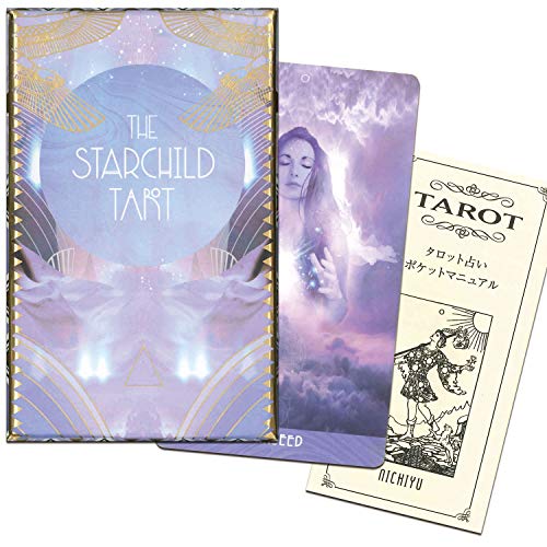ニチユー(Nichiyu) タロットカード 78枚 ウェイト版 占い [正規品]【スターチャイルド タロット THE STARCHILD TAROT】日本語小冊子『ポケットマニュアル』付 ”宇宙をイメージしたカード”