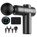 NOSA DESIGN 収納ケース付 筋膜リリースガン BLACK ハンディガン 高出力パワーモーター内蔵 大容量バッテリー搭載 コードレス 軽量 自動オフ 日...