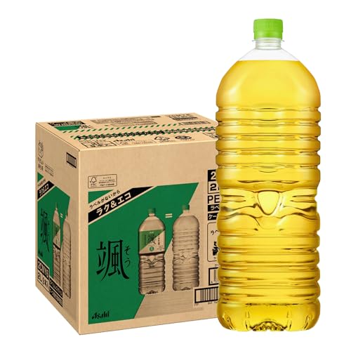 アサヒ飲料 颯 ラベルレスボトル 2L×9本[お茶] [緑茶]