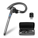 【2025新登場 Bluetoothヘッドセット】 Bluetooth5.4 イヤホンマイク イ ヤホン 片耳 ワイヤレス 耳掛け型 CVC8.0ノイズキャンセリング ハンズフリー通話 マイク内蔵 ミュート/SIRI機能搭載 在宅勤務/