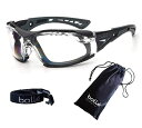 Bolle SAFETY ラッシュ プラス 4点セット(ゴーグル本体/ガスケットキット/ポーチ/オリジナルクロス)((ポーチ)ブラック/ウォルフグレー, クリア...