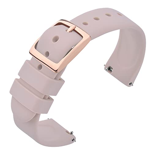 [ANNEFIT] 時計バンド 18mm シリコン 腕時計替えベルト Quick Release スマートウォッチにも適用 ライトピンク