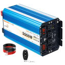 リョクエン(LVYUAN)インバーター 12V 100V 3000W 正弦波 2025新登場 50HZ/60HZ切替 定格出力3000ワット 瞬間最大出力(1S...