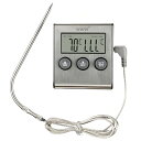 Aicosineg 熱電対センサー温度計 料理用温度計 -50-300 ℃ 1個 キッチン料理温度計 温度計デジタル 温度計 調理用温度計 タイマーとアラーム機能付き 三種の取り付け方 クッキング温度計 サーモ