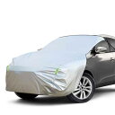 LINFEN ボンネットカバー ハーフ 半分車カバー車用 裏起毛ハーフタイプ(防水/遮光断熱)|フロントガラス・ヘッドライト保護 凍結防止/日焼け対策 冬夏兼用カバー (一般車用-Lサイズ)