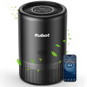 RUBOT 空気清浄機 小型 省エネ 360°循環清浄 花粉対策 暑さ梅雨対策 5段風量設定 卓上 ハウスダスト ペットの毛 ペット臭い タイマー機能 チャイルドロック付き 寝室/リビング/玄関/トイレ PSE