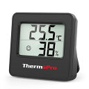 ThermoPro温湿度計 温度計 湿度計 デジタル 室温計 大画面 コンパクト 小さい温湿度計デジタル 高精度 センサー 見やすい 顔マーク 快適度目安表示 3way設置 壁掛け 卓上スタンド マグネット ブ
