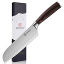 KEEMAKE 三徳包丁 ステンレス 180mm 食洗機対応 万能包丁 多機能 天然木柄 肉切り包丁 菜切り 魚切り キッチン用品 プレゼント ギフト