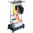 可動式掃除用具収納ラック 清掃カート (M)(3)