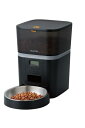 エレコム 自動給餌器 猫 中小型犬用 4L (約2.2kg) タイマー機能付 録音機能付 1日最大6回 蓋ロック機能 1皿 幅192×奥行364×高さ281.5mm ブラック PET-AF01BK