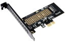 M.2 NVMe SSD 増設用 PCIe x1 変換アダプターカード 拡張カード ブラック