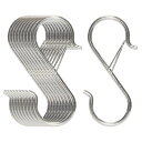 Goods Land 【 10個 セット 】フック 吊り下げ 収納 落ちない S字 生活雑貨 キッチン 浴室 アウトドア GD-SZIHOOK-10SET-SV