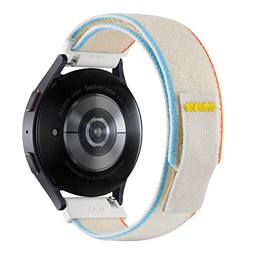 [XYTYJQ] for 腕時計バンド 20mm 22mm 時計バンド ナイロン時計ベルト 工具が要らなく、気軽に差し替える(ミルクホワイト 20mm)