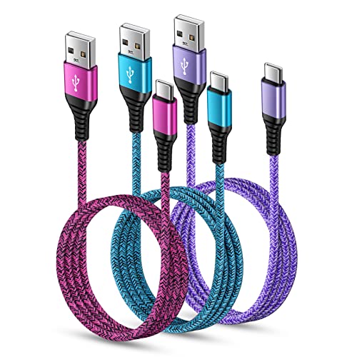USB Type C ケーブル 【1.8m 3本*3色】 3A急速充電 QC3.0対応 タイプc充電ケーブル...