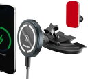 OHLPRO スマホホルダー 車 ワイヤレス充電器 mag-safe 車載 超強力マグネット【2in1 CDスロット&ダッシュポット取り付け用】15W急速充電 ...