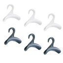 Coehaopike 6 個セット バッグフック バッグハンガープラスチック製 安定性 軽量省スペース 収納 クローゼット カバン 鞄 帽子 おしゃれ (ホワイト+グレー)