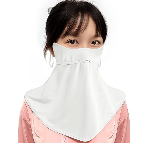 [Besince] フェイスカバー ネックガード フェイスガード ひんやり 接触冷感 UPF50+ 首元まで保護 洗える 息苦しくない UVカット 紫外線対策 日焼け防止 日よけ 通気 吸汗 速乾 ランニング スポー