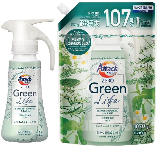花王 アタックZERO Green Life グリーンライフ ワンハンドタイプ 本体 380g + 