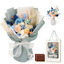 SENJWARM プリザーブドフラワー 枯れない花 花束 薔薇 香りあり 花瓶付き 枯れない花 最適プロポーズ 誕生日、記念日、バレンタイン、卒業式 ホワイトデー お返し 女性 人気 ブーケ オレンジ