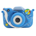 トイカメラ キッズカメラ 男の子 イルカ 動画機能/自撮り対応/32GBメモリーカード付き 子供 カメラ デジタルカメラ かわいいデザイン ゲーム機能 2.0イ...