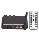 Dac デジタル光ファイバー/同軸オーディオ変換ホストコンピューター ブルートゥース 5.0接続 3Dサウンド効果 AUX オーディオビデオコネクター出力をサポート リモコン付き(2)