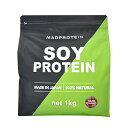 MADPROTEIN ソイプロテイン 人工甘味料不使用 国内製造 大豆 植物性プロテイン (ナチュラルストロベリー, 1kg)
