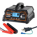 リョクエン(LVYUAN)【正規品】 全自動パルスバッテリー充電器 定格30A 12V/24V鉛/12Vリチウム電池両用 パルス充電器 パルス修復 [ PSE取...