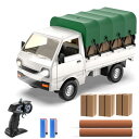 DEERC ラジコン トラック ラジコンカー 軽トラ モデル RCカー ミニラジコン 車おもちゃ 1/16スケール 操作時間60分 LEDライト付き 効果音 ドリフト機能 DIY可能 2.4GHz デモモード 入園祝い こども
