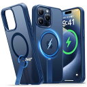 【新発想360°回転!スマートアーム搭載!】CASEKOO iPhone 15 Pro Max 用 ケース 超強力な磁力 縦横両対応 【MagSafeとスタンド併用】 マグネット搭載 米軍MIL規格耐衝撃 ワイヤレス充電対応 指紋防