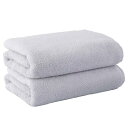 【超長綿 無撚糸 使用】 バスタオル タオル心地 (towel cocochi) 吸水さらり ライトグレー 2枚 セット 吸水力 ふっくらボリューミー ふわふわ 柔らか肌触り 吸水速乾 耐久性 大判 サステナブル
