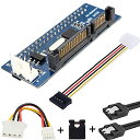 YoumileメスアダプターPCBAIDE/PATA 40ピンディスクからSATAメスアダプターPCBAコンバーター、ジャンパーキャップとケーブル付き、デスクトップおよび3.5インチハードディスクドライブ用