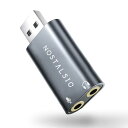 NOSTALSIC USB オーディオ 変換アダプタ USB2.0 to 3.5mm 外付け サウンドカード DAC搭載 24bit/96KHz対応 直挿しタイプ 3極(TRS)専用 イヤホン PS4 等適用 Windows/Mac OS/PS4/PS5/Linux/Chromebook等対応 (シルバー)