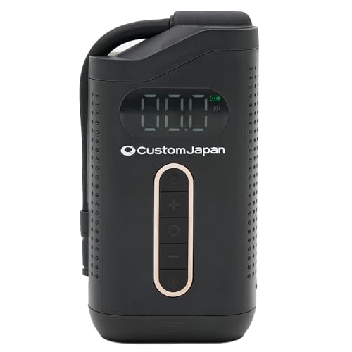 Custom Japan(カスタムジャパン) スマートエアーマルチポンプ SAP2000 空気入れ バイク 自転車 自動車 電動 充電式 自動停止 英式 仏式 米式対応 最大圧力150psi