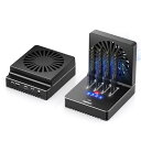 FIDECO M.2 NVMe クローナー ドック 折りたたみ式冷却ファン付き 4 ベイ NVMe クローナー デュプリケーター 40Gbps (4X 10Gbps、2X 20Gbps) SSD クローナー ドック クローン ドッキングステーション エンク