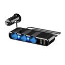 Zukida 車の充電器 3ソケットシガレットライタースプリッター120W3.5AデュアルUSBシガレットライター電源アダプター(電圧表示なし)-モバイルデバイス用12VDCコンセントカー充電器(3穴車の充