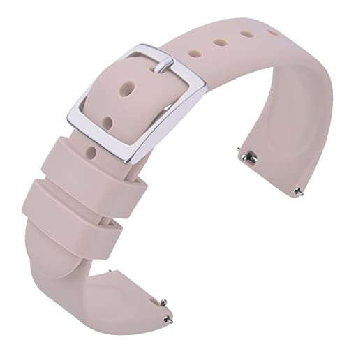 [ANNEFIT] 時計バンド 22mm シリコン 腕時計替えベルト Quick Release スマートウォッチにも適用 ライトピンク