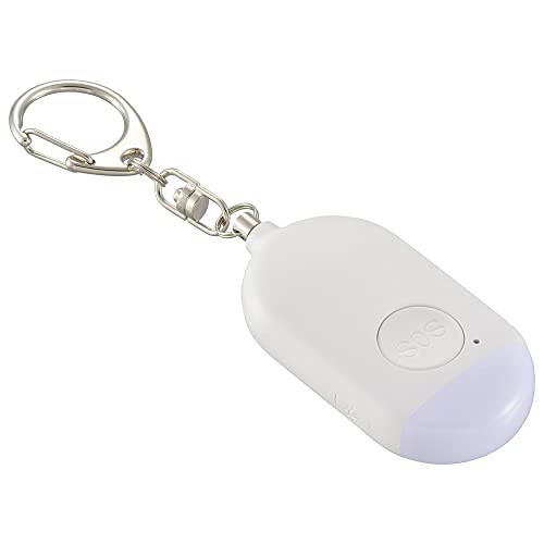 楽天スノーシルフオーム電機 防犯ブザー 防犯アラーム LEDミニライトつき 充電式 ホワイト KH-SOS1-W 08-1366 OHM