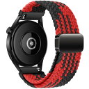 22mm 時計バンド磁気バックル付き、対応HUAWE Watch GT 5/GT 4/GT 3 46mm/ Watch 4/3 46mm、互換性があるSamsung watch 3 45mm/Ama zfit GTR 47mm、スマートウォッチ ベルト、クイックリリース、ナイロン時計交換用