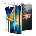 【2+2枚セット ガイド枠付き】 対応 Galaxy S25 Ultra ガラスフィルム 2枚 + レンズ保護フィルム 2枚 指紋認証 対応 ギャラクシーS25...