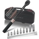 UYECOVE トルクレンチセット バイク プレセット型 差込角9.5 mm (3/8インチ) 5-60N.m 11点セット 車 エンジン オートバイの整備 高精度 ±3% 見やすいダブル目盛り 左右回転 72ギア 5°送り角 快速着