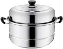 Joxoilso蒸し鍋 蒸し料理 二段/三段蒸し器 蒸しもの鍋 満菜,対応熱源対応 多機能 ステンレス 実用なタイプ (2段26cm)