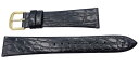 〔セイコー〕SEIKO 時計バンド 20mm DAP9 牛革ワニ型押 黒 メンズ