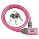 J&C ワイヤー錠 JC-020W-600 P ピンク