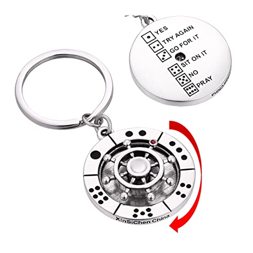 [XinSiChen] ハンドスピナー サイコロ ルーレット キーホルダー ストレス解消 グッ...