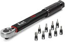 KIERT トルクレンチ 自転車 差込角6.35mm(1/4DR) 3-33N.m 11点組 プレセット型 ヘックス/トルクスビットソケット