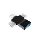 Lightning USB変換(3 in 1)ライトニング+タイプc+Micro USBアンドロイドにUSB3.0 OTGアダプタアップルiPhoneカメラ データ移行バックアップアダプター二股ケーブルAppleあいふぉん分岐コンバーターUSB